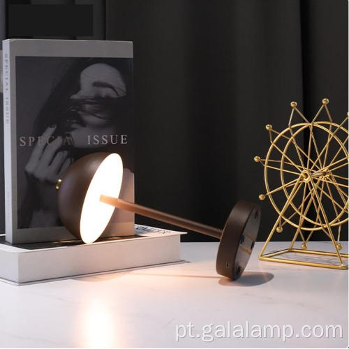 Lâmpada de toque LED versátil, lâmpada de cabeceira de metal elegante